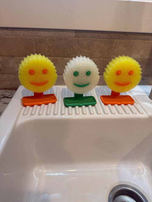 Scrub Daddy Sponge Holder – Minimalist Sink Organizer – 3D Printed Kitchen Accessory – Funny & Functional Gift