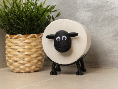 Sheep Toilet Paper Holder | Farmhouse Bathroom Decor | Animal Toilet Paper Stand
