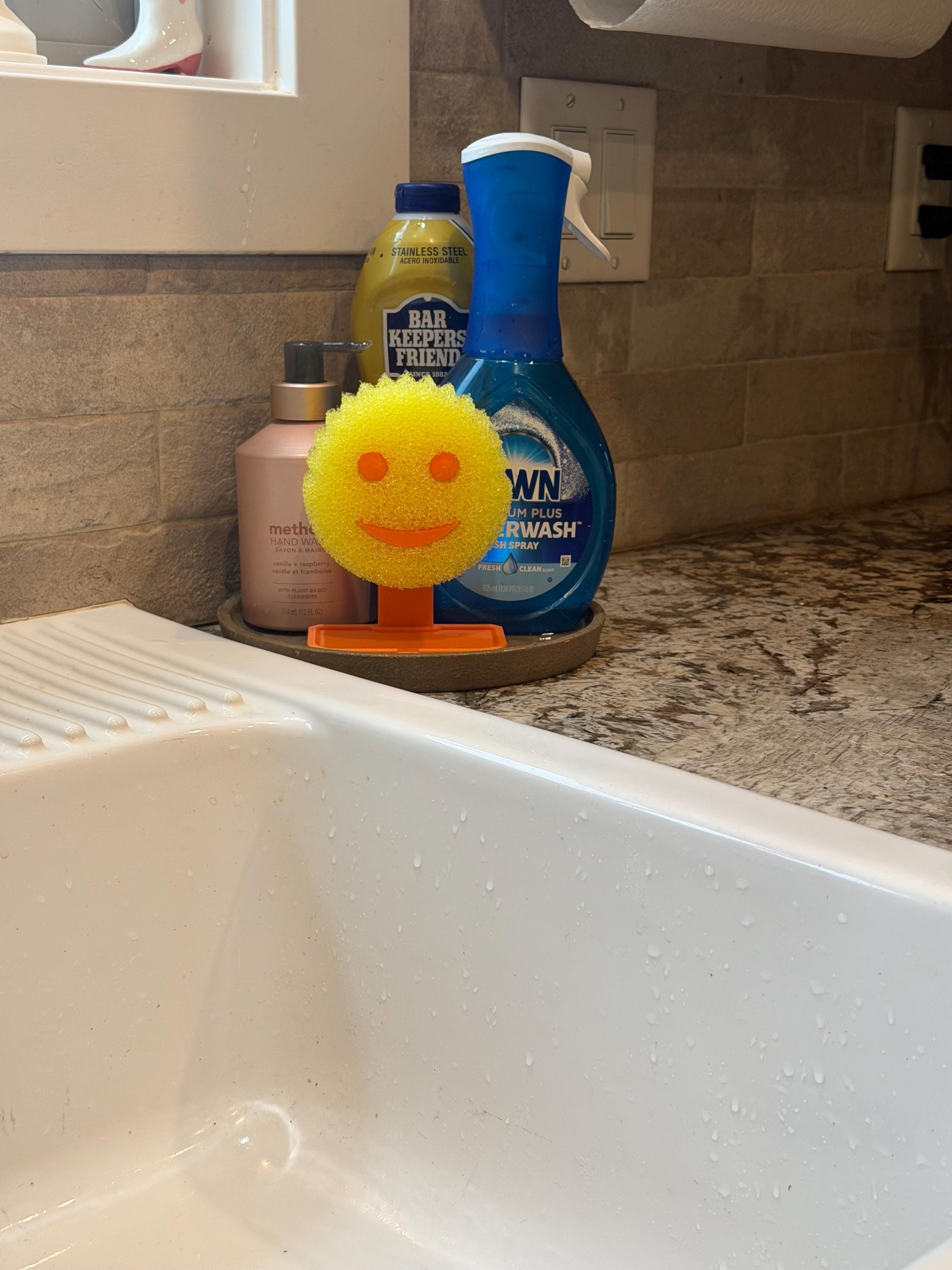Scrub Daddy Sponge Holder – Minimalist Sink Organizer – 3D Printed Kitchen Accessory – Funny & Functional Gift