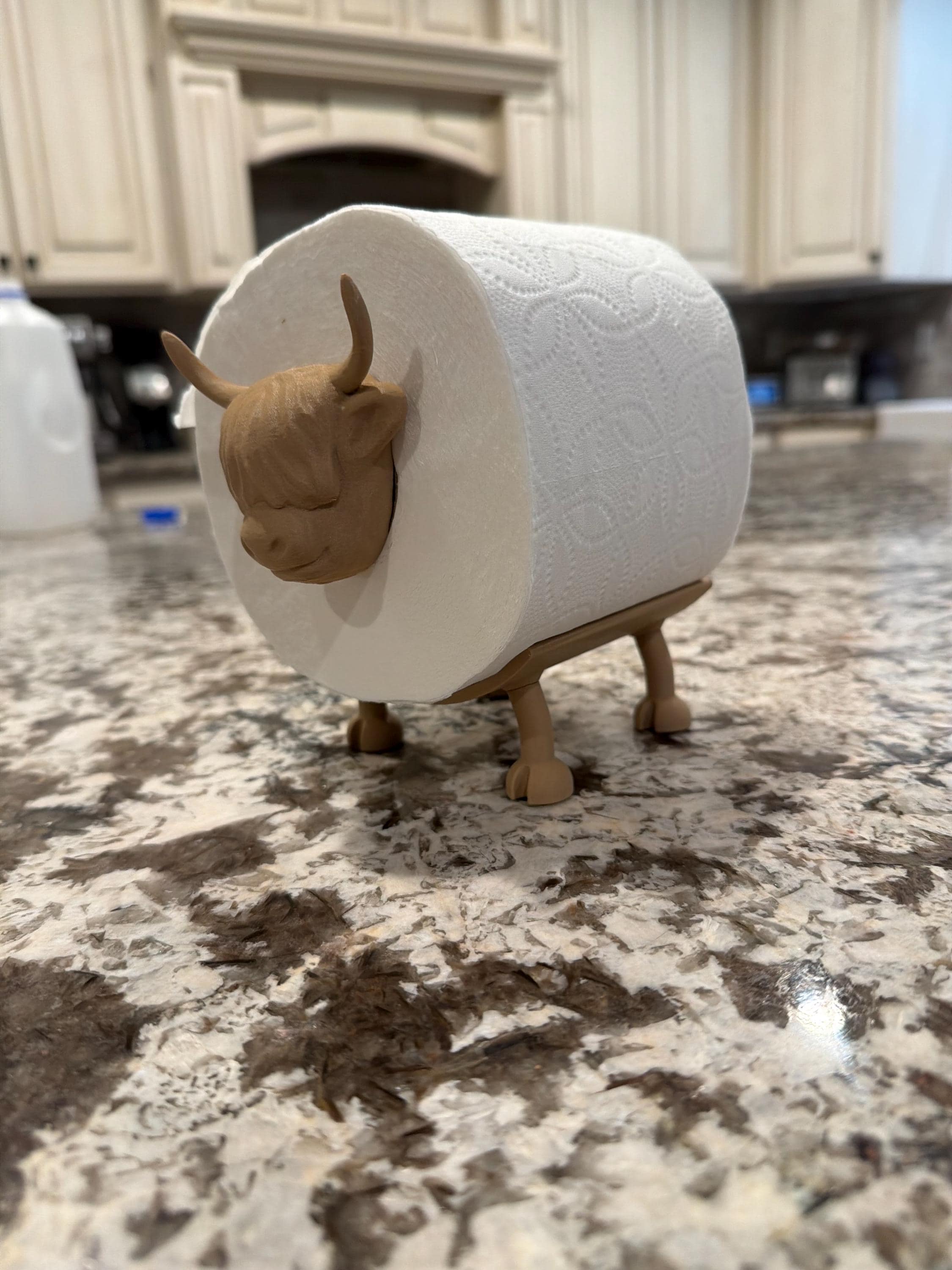Highland Cow Toilet Paper Holder | Farmhouse Bathroom Decor | Animal Toilet Paper Stand