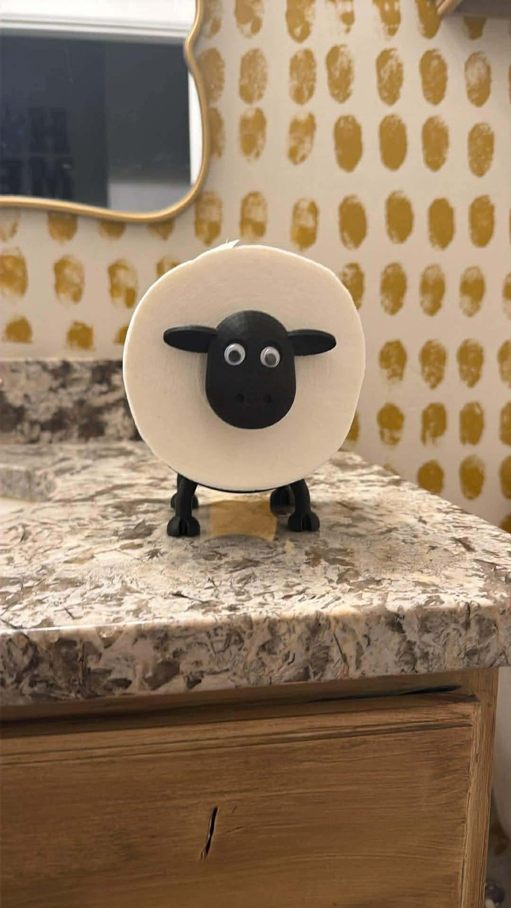 Sheep Toilet Paper Holder | Farmhouse Bathroom Decor | Animal Toilet Paper Stand